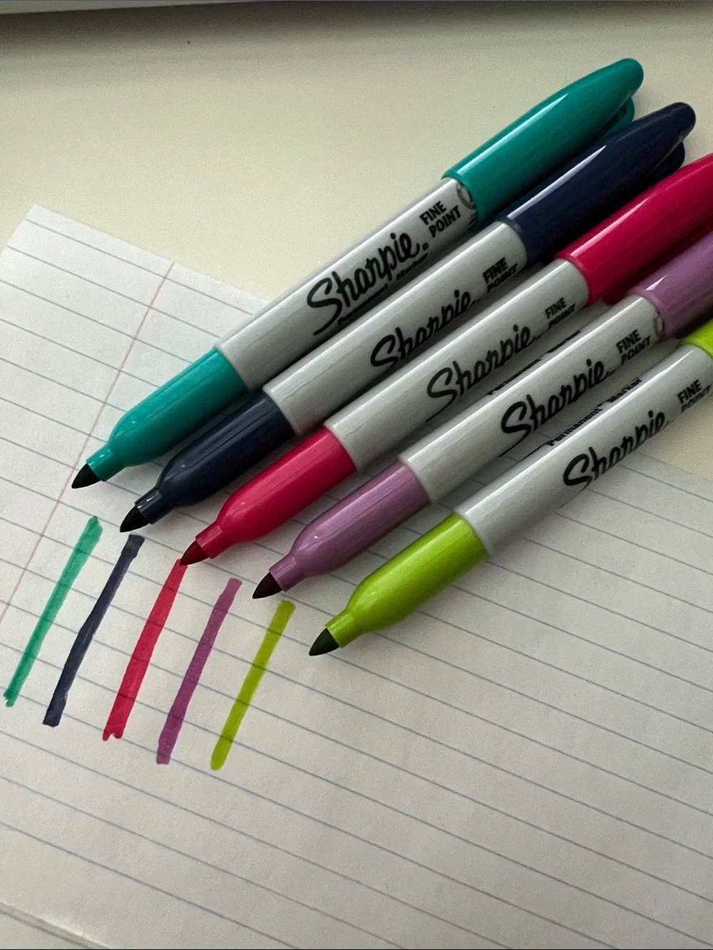 Fine Point Dual-Color Sharpie Set - Teal, Navy, Pink, Lavender, Lime